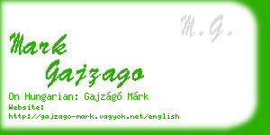 mark gajzago business card
